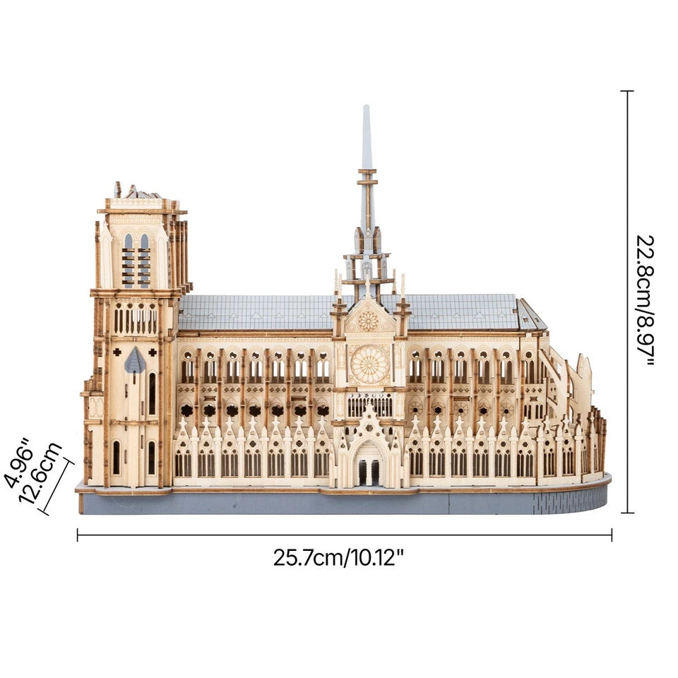 Rowood Paris Cathedral 3D Wooden Puzzle TG511