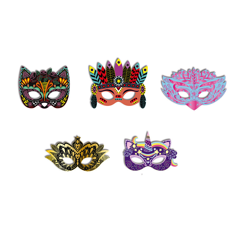 Scratch Art Party Masks