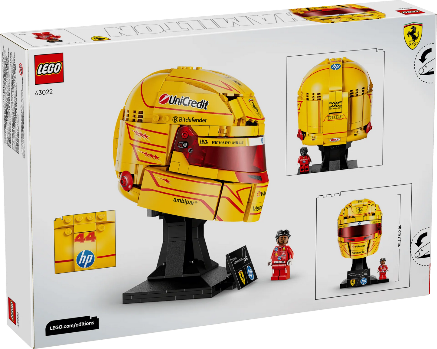 Scuderia Ferrari HP Lewis Hamilton Helmet 43022, Lego Editions