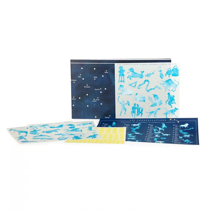 Sky chart with transfers: Le Jardin du Moulin, Moulin Roty