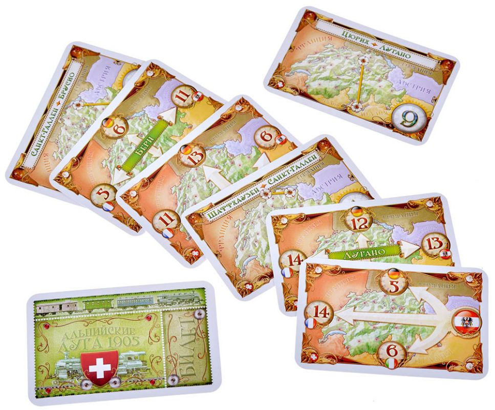 Дополнение к настольной игре Ticket to Ride: Индия и Швейцария. Мир Хобби