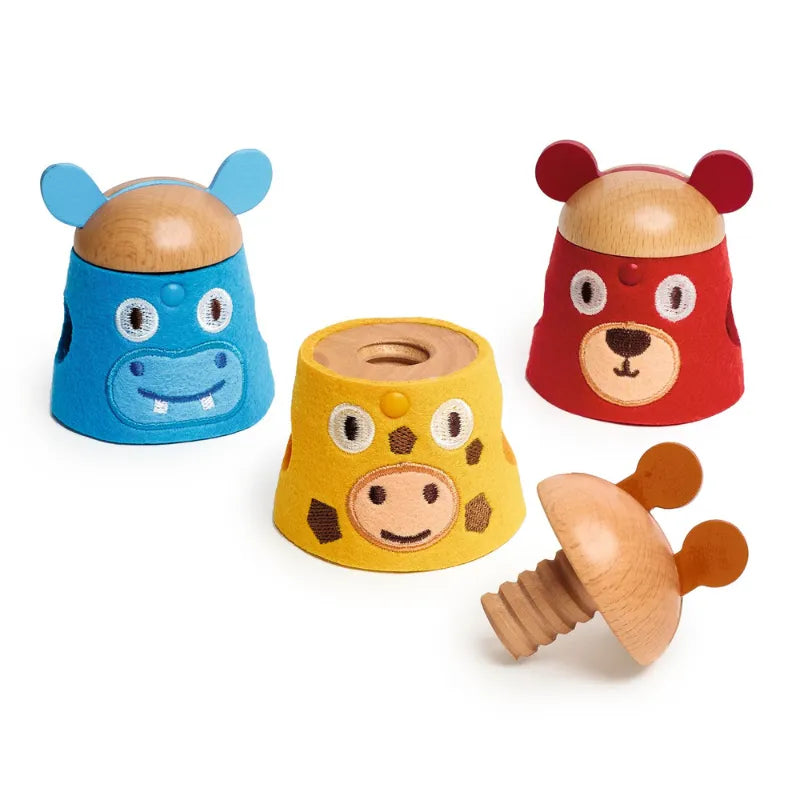 SoftiVis, Screwing Animals Fine Motor Toy For Kids 12 Months+