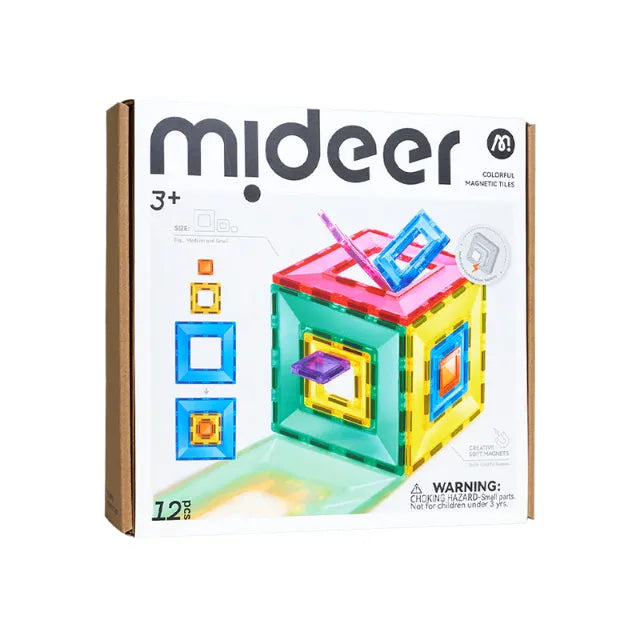 Spark Expansion, Colourful Magnetic Tiles Set for Kids 3+, 12 Pieces
