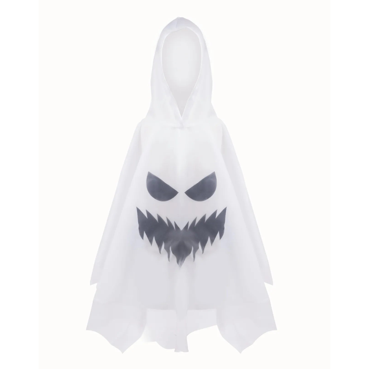 Spooky Ghost, Halloween Costume Poncho For Kids