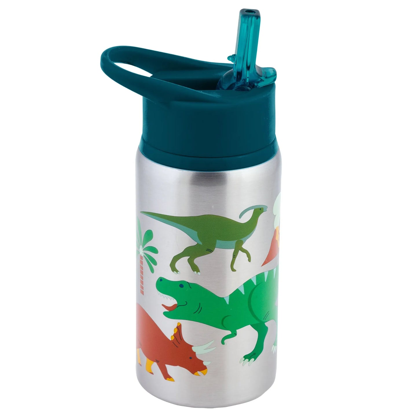 Stainless Steel Water Bottle Dino: Insulated Stainless Steel Water Bottle 18oz. For Kids 3+