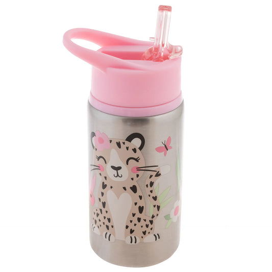Leopard, Stainless Steel Water Bottle, For Kids 3+, Insulated 18oz