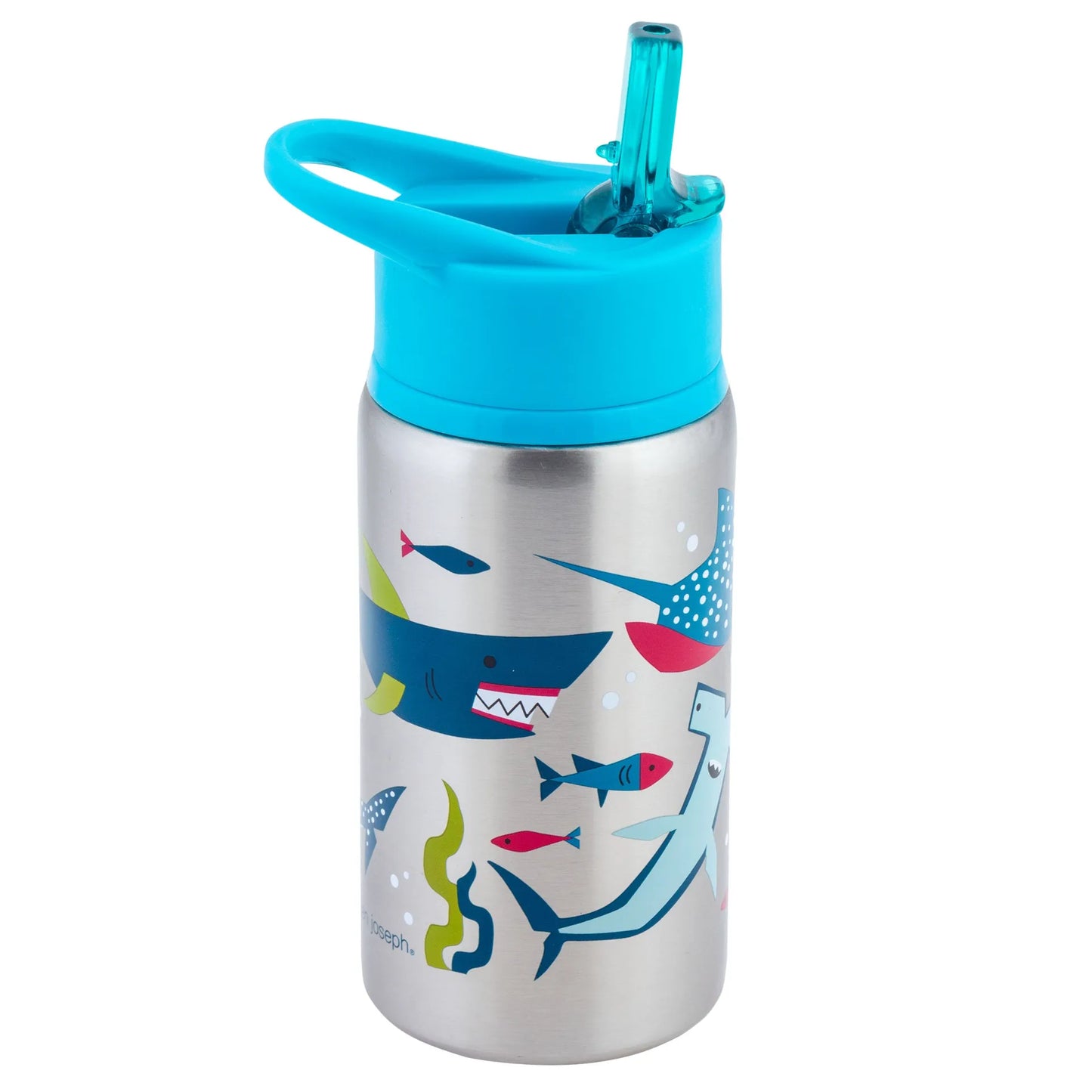 Stainless Steel Water Bottle Shark: Insulated Stainless Steel Water Bottle 18oz. For Kids 3+