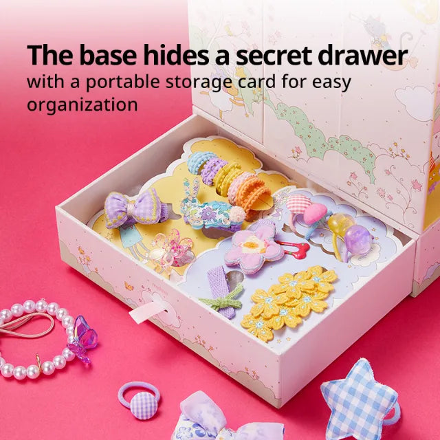 Starlit Charm, Hair Clips Gift Box for Kids 3+, 68 Pieces