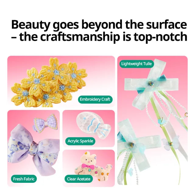 Starlit Charm, Hair Clips Gift Box for Kids 3+, 68 Pieces