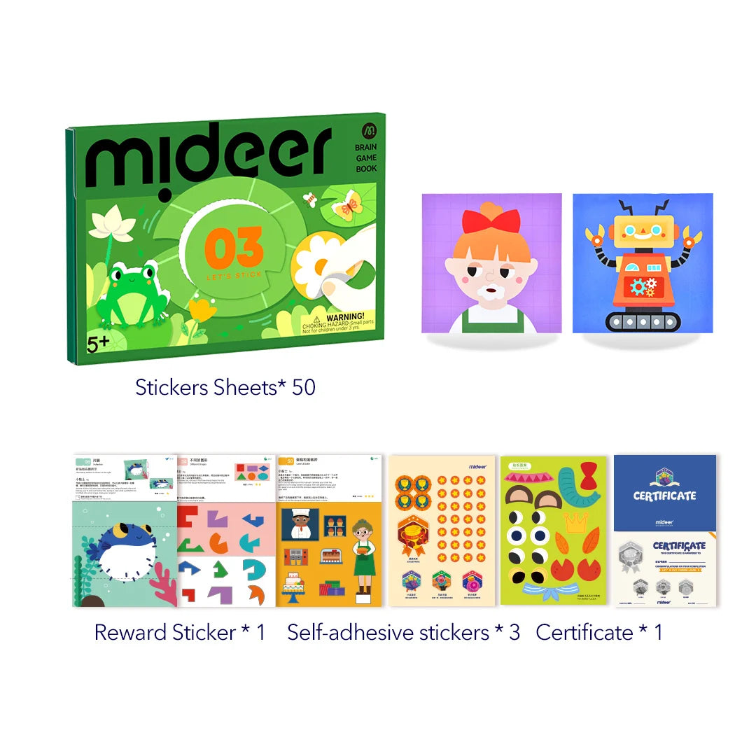 Let's Stick Level 3, Brain Gamebook for Kids 5+