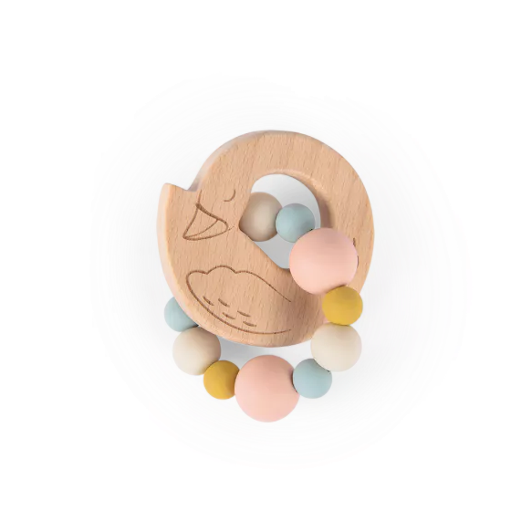 Swan teething ring: La Petite Ecole de Danse, Moulin Roty