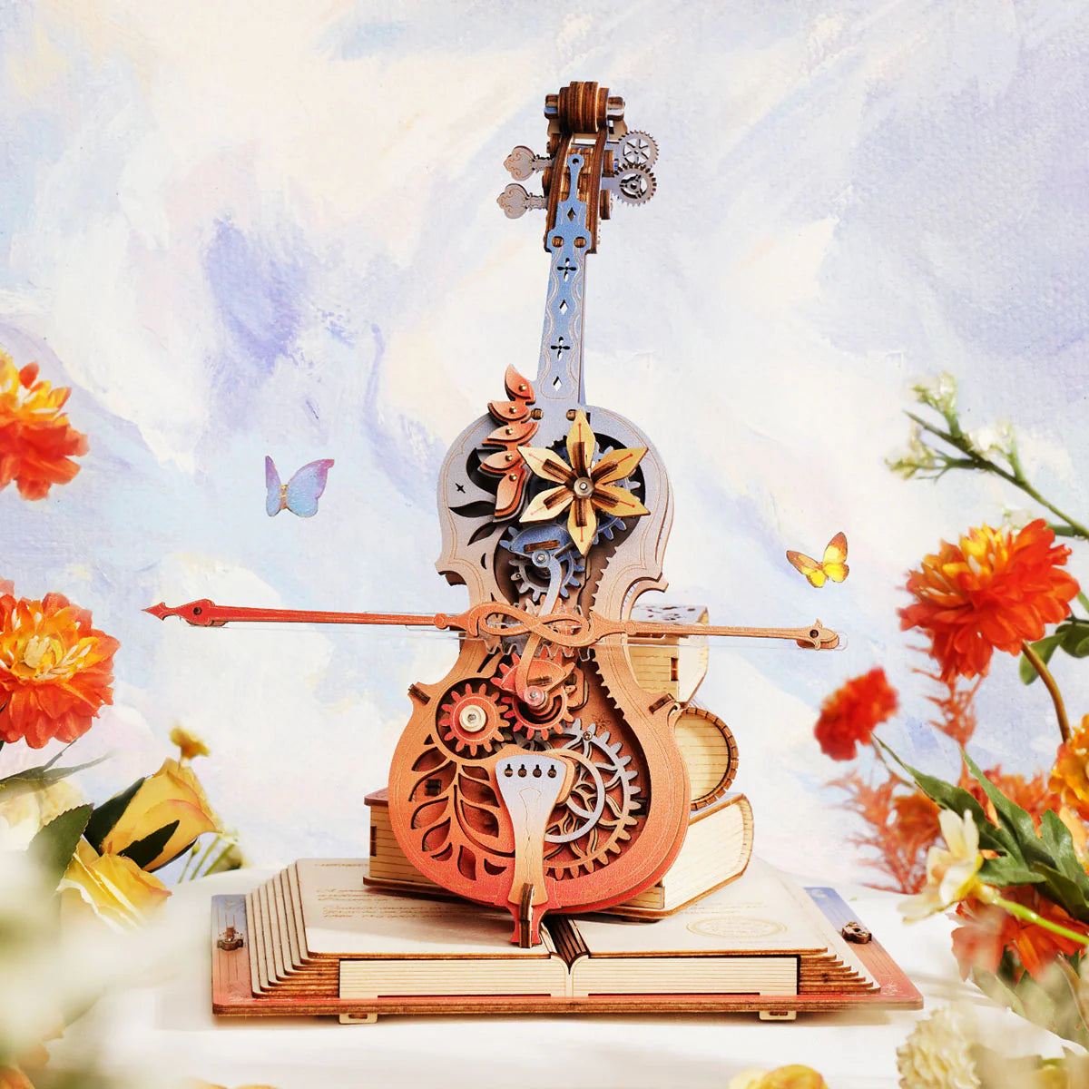 Mechanical Music Box 3D Wooden Puzzle: Symphony of Gorgeous Dreams AMK63M, ROKR