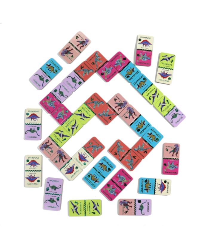 EEBOO SHINY DINOSAUR DOMINOES