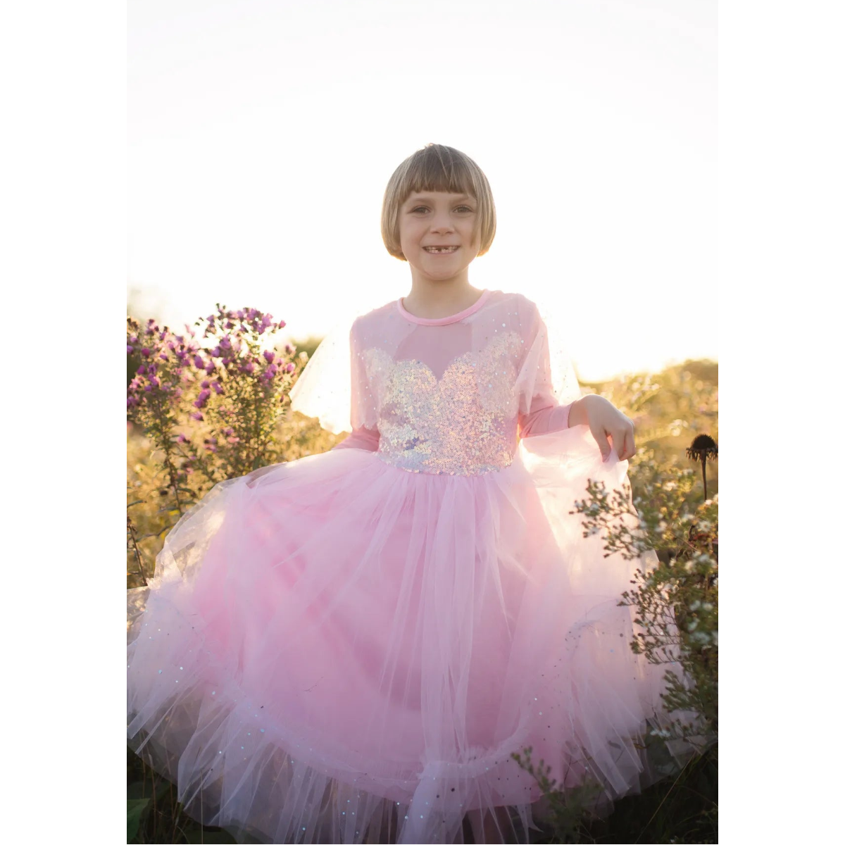 Elegant In Pink Dress For Kids 5-6