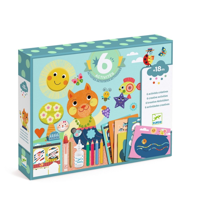 The cat and his pals, 6 activities creative kit, Djeco