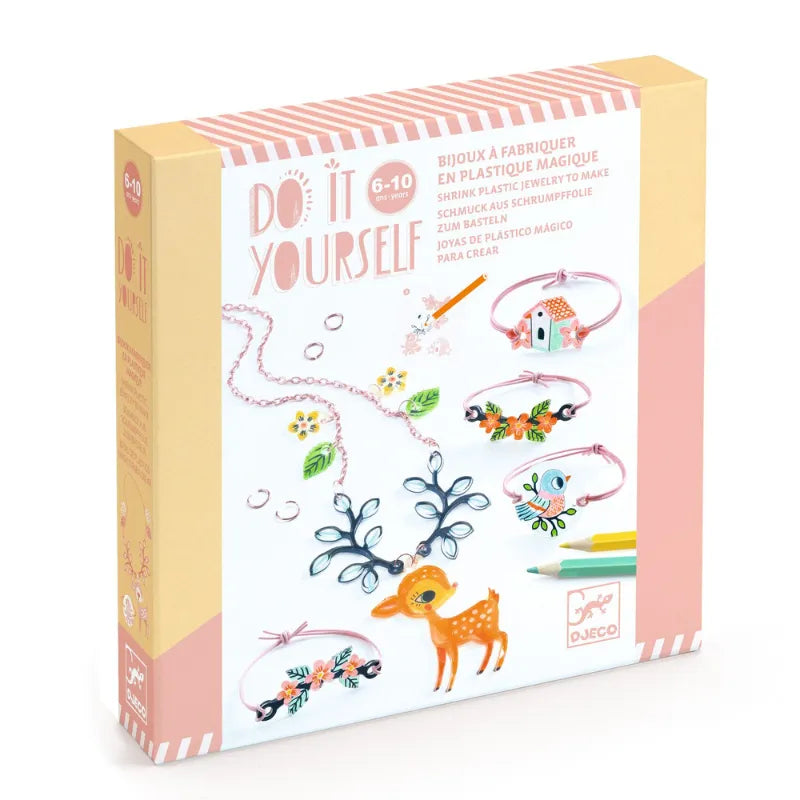 The Fawn And The Bird, Shrink Plastic Jewellery Kit For Kids 6+