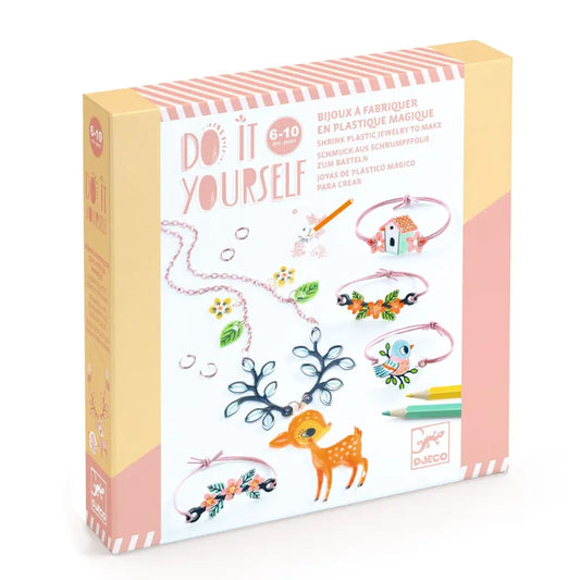 The Fawn And The Bird, Shrink Plastic Jewellery Kit For Kids 6+