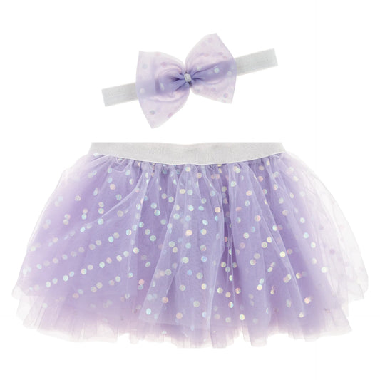 Tutu & Headband Set Lilac: Tulle Tutu & Headband Dress-Up Set. For Kids 3+