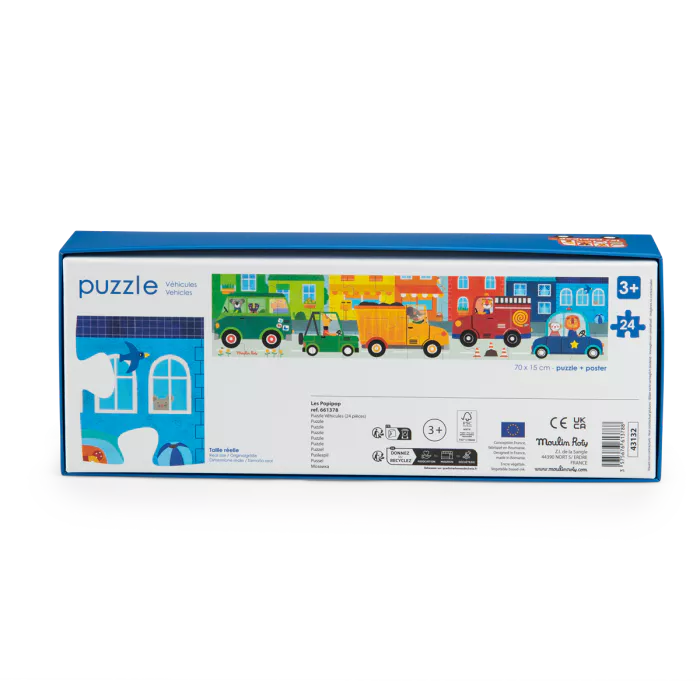 Vehicle puzzle (24 pcs): Les Popipop, Moulin Roty