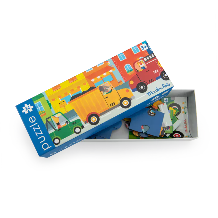 Vehicle puzzle (24 pcs): Les Popipop, Moulin Roty