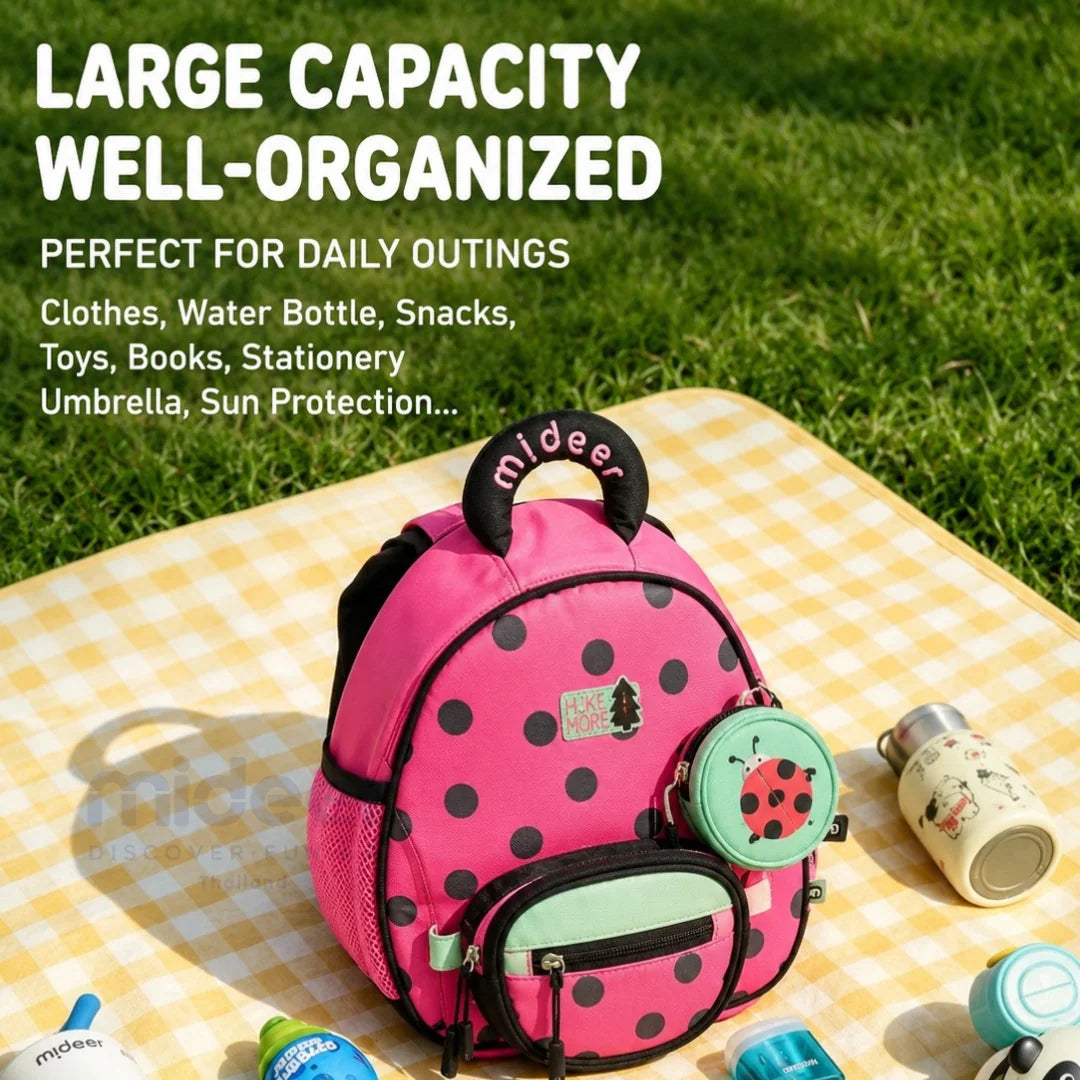 Little Pink Ladybug, Outing Backpack for Kids 3+