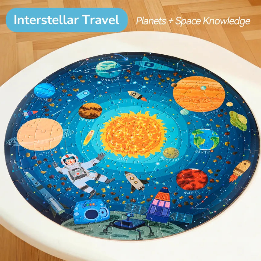 Wandering Through the Space, Panoramic Puzzle for Kids, 150 Pieces