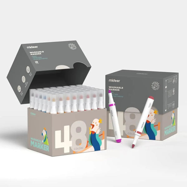 Washable markers (48 colours), Washable Marker Set for Kids