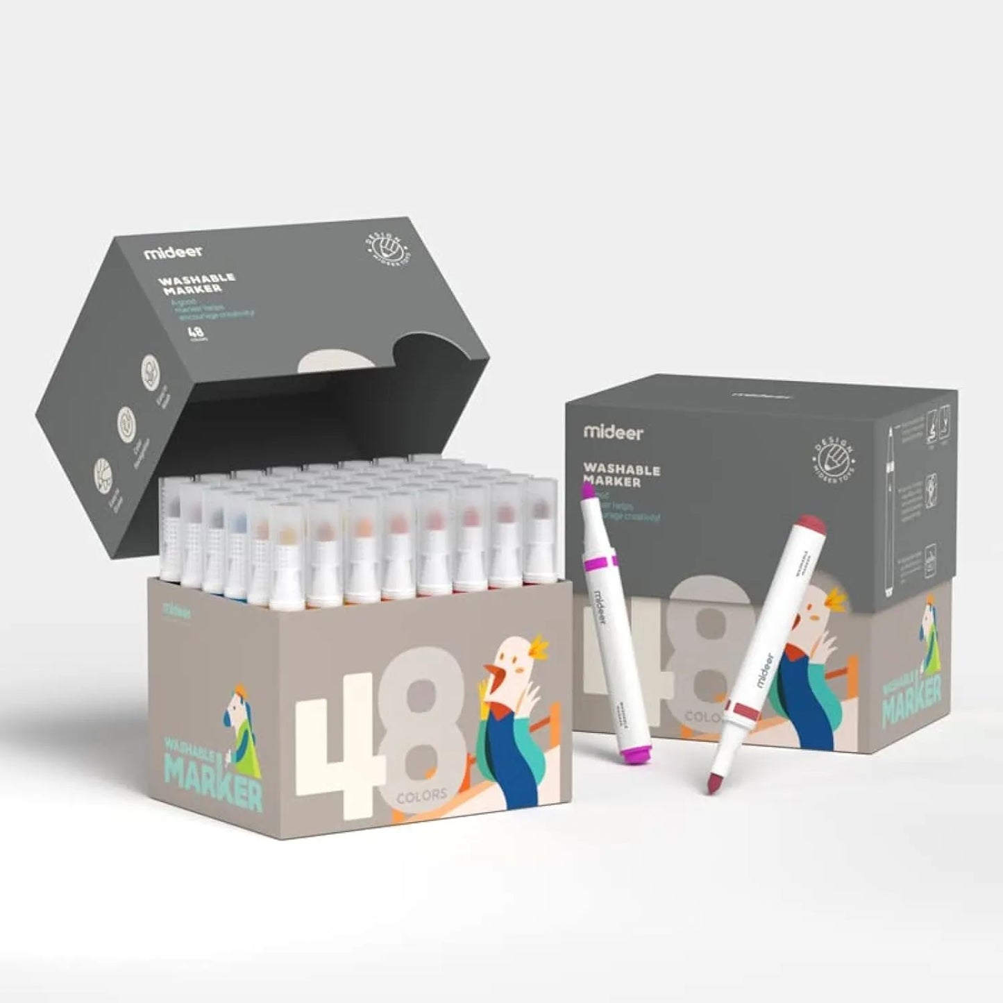 Washable markers (48 colours), Mideer