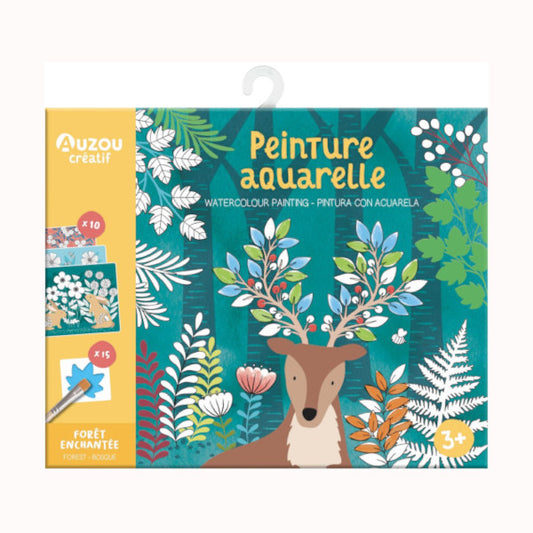 Watercolour painting: Forest, AUZOU