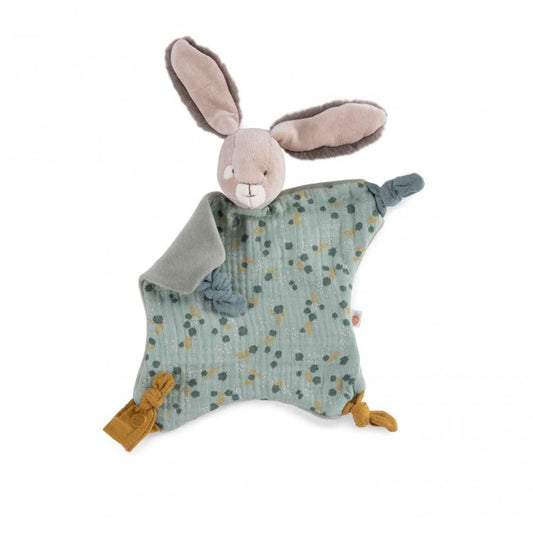 Sage rabbit comforter Trois Petits Lapins, Moulin Roty