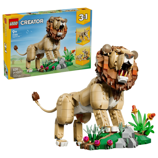Wild Animals: Majestic Lion 31386, Lego Creator 3-in-1