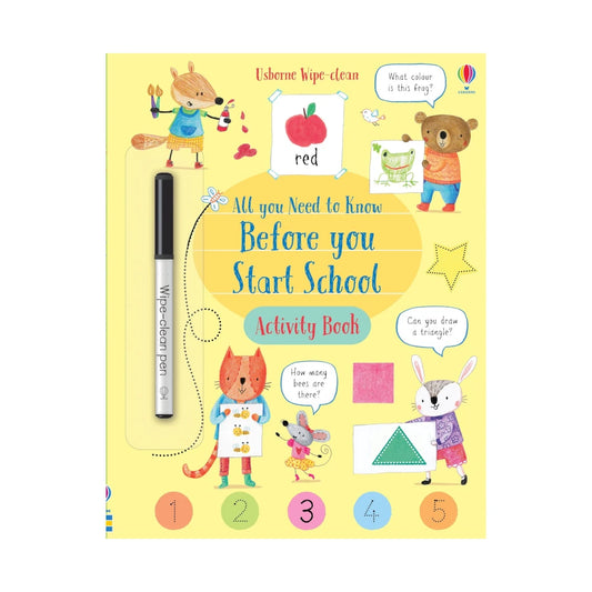 Wipe-Clean Activity Book: All You Need to Know Before You Start School, Usborne