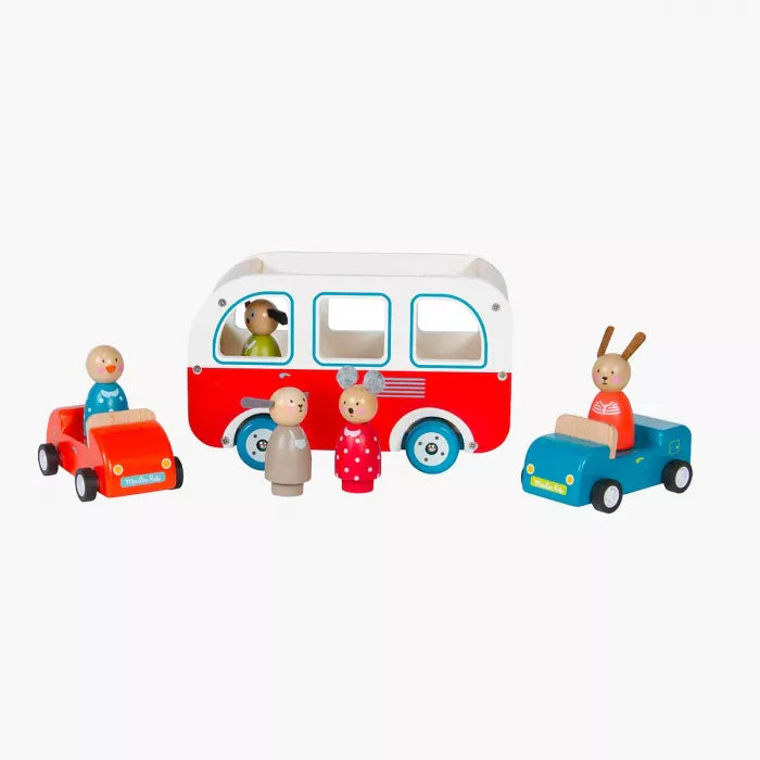 Wooden bus: La Grande Famille, Moulin Roty