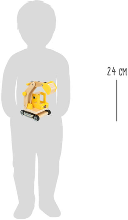 Wooden Toy: Shovel Excavator, Small Foot