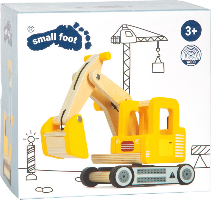 Wooden Toy: Shovel Excavator, Small Foot