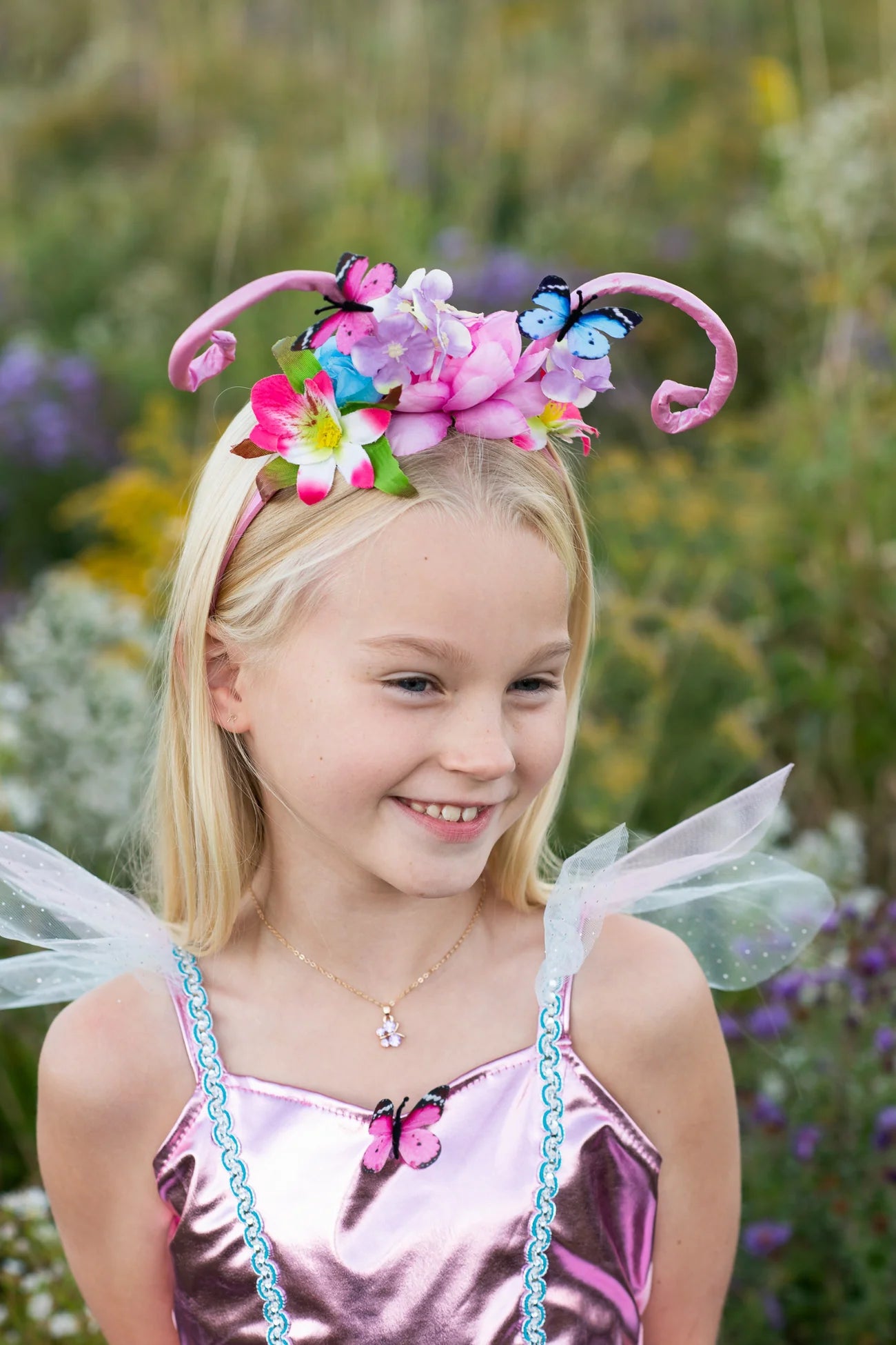 Woodland Butterfly: Dress With Headpiece For Kids 4+, Size US 5-6