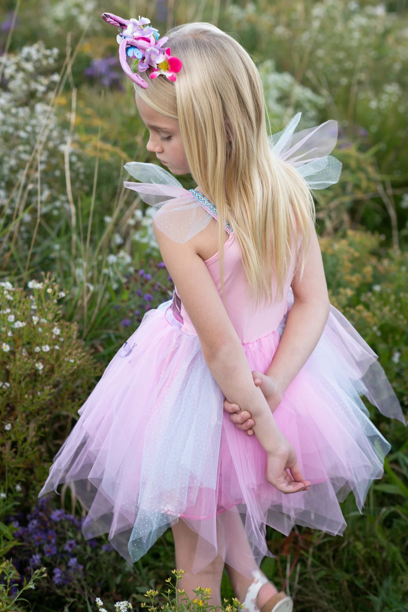 Woodland Butterfly: Dress With Headpiece For Kids 4+, Size US 5-6