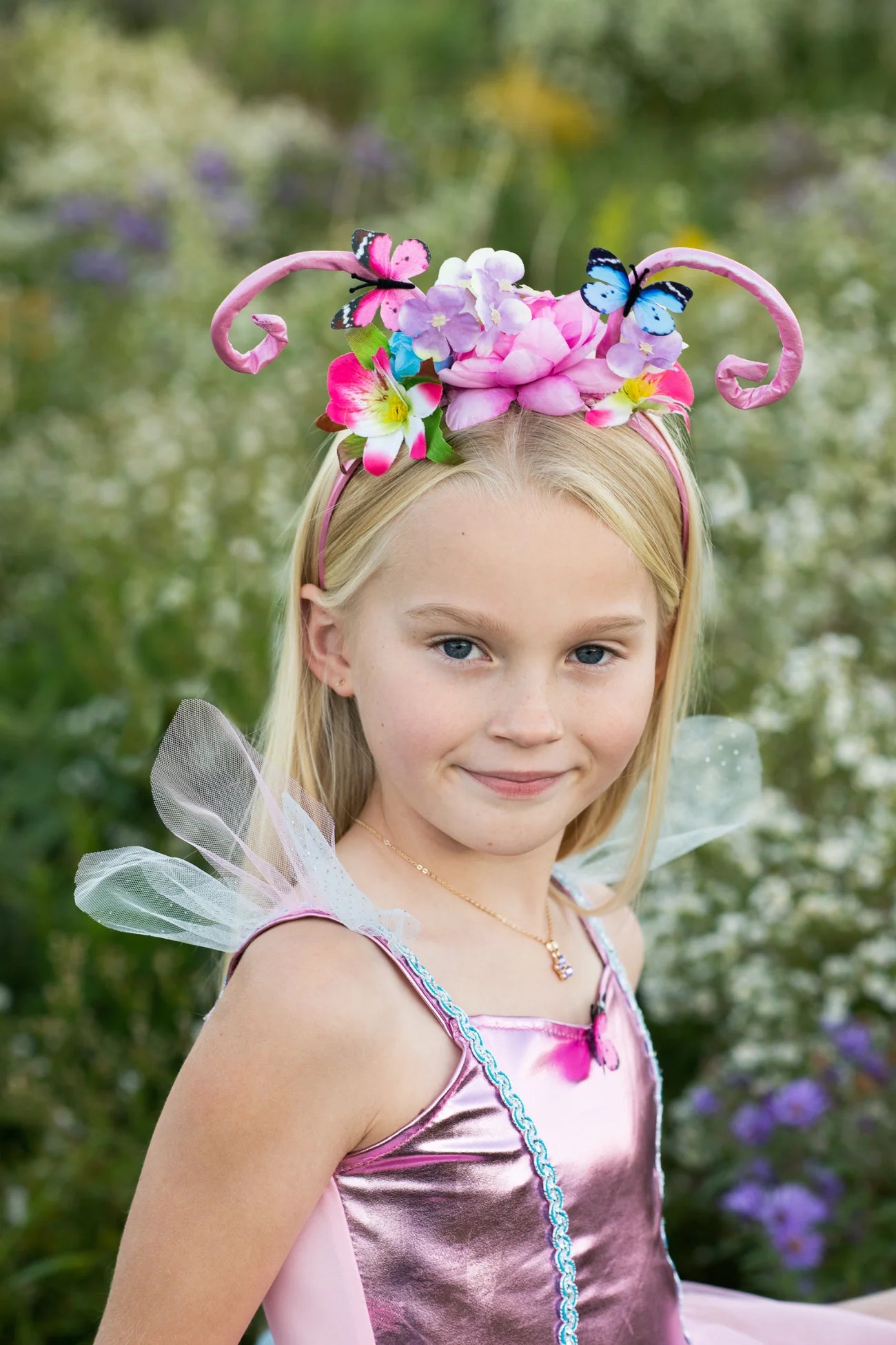 Woodland Butterfly: Dress With Headpiece For Kids 4+, Size US 5-6