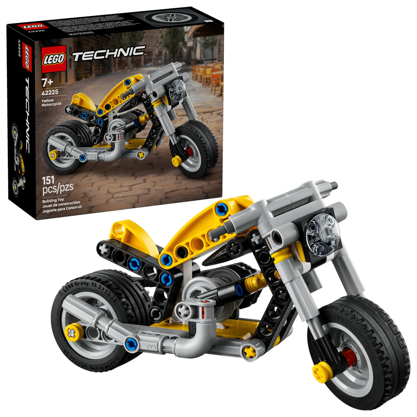 Yellow Motorcycle 42225, Lego Technic