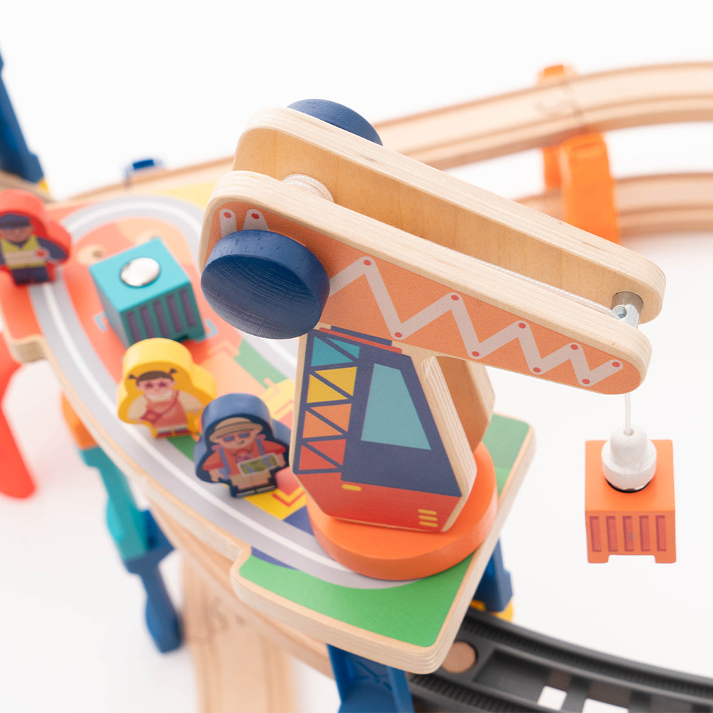 Train Track Starter Kit, Wooden Train Set, For Kids 3+, Transport Theme