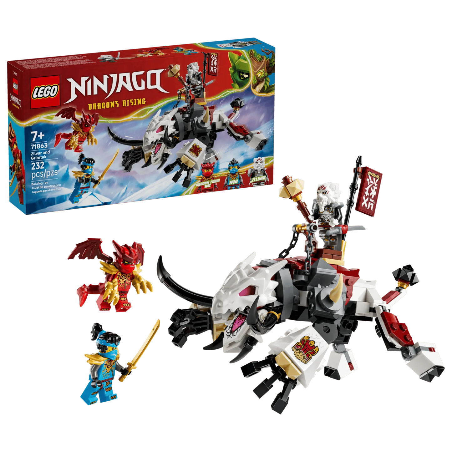 Zilvar and Grimtak the Dragon Beast 71863, Lego NINJAGO