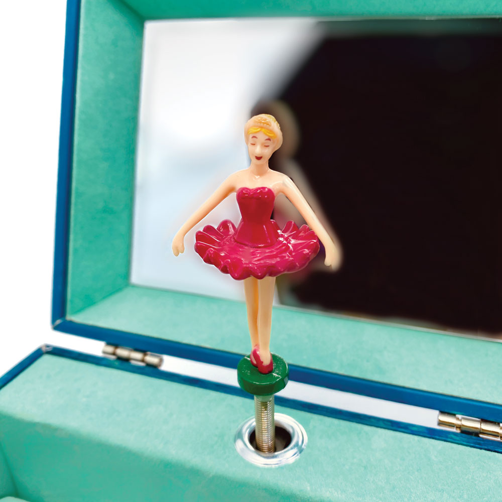 Svoora Musical Jewelry Box 'Ethereal' with Ring Holder & Wide Mirror 'Ocean Floor'