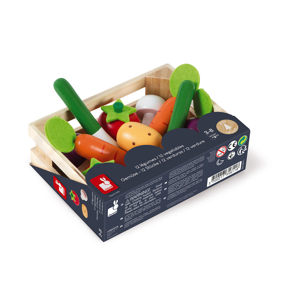 12 VEGETABLES CRATE (WOOD) Janod