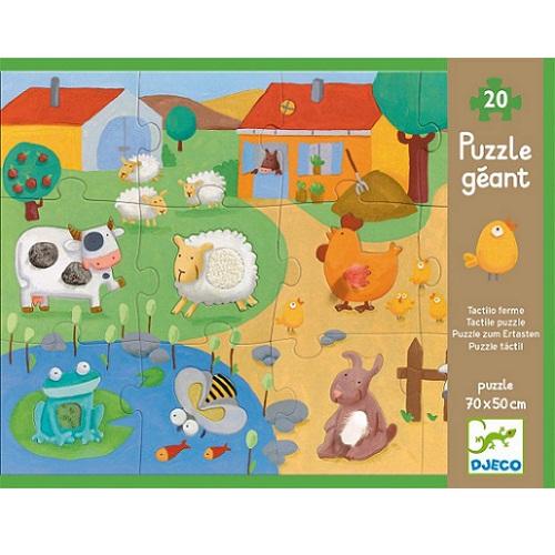 Djeco Giant puzzles Tactile farm puzzle - 20+8pcs