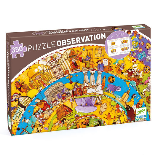 Djeco Puzzles observation History + booklet - 350pcs - FSC MIX