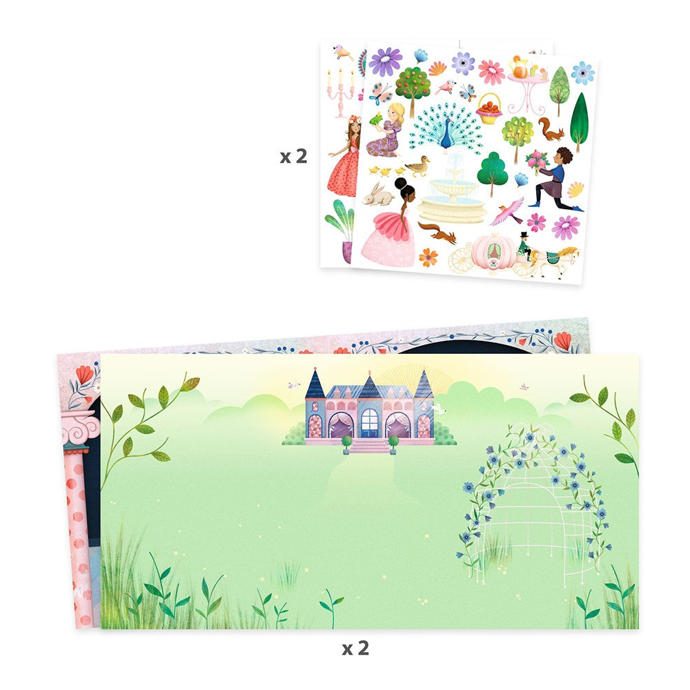 Djeco Reusable Stickers, Life in the castle