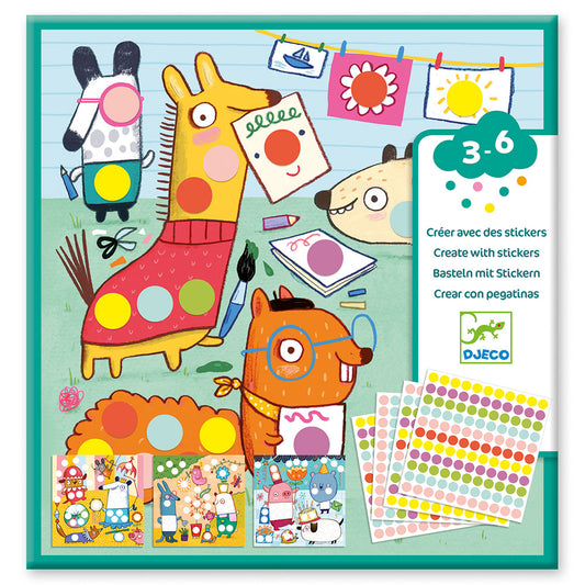 Stickers With coloured dots by Djeco
