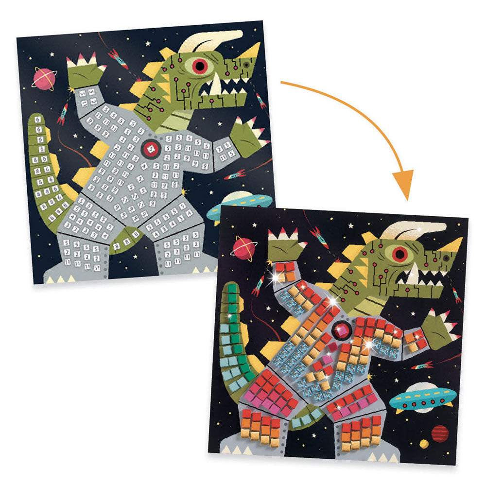 Djeco Space battle stickers mosaic