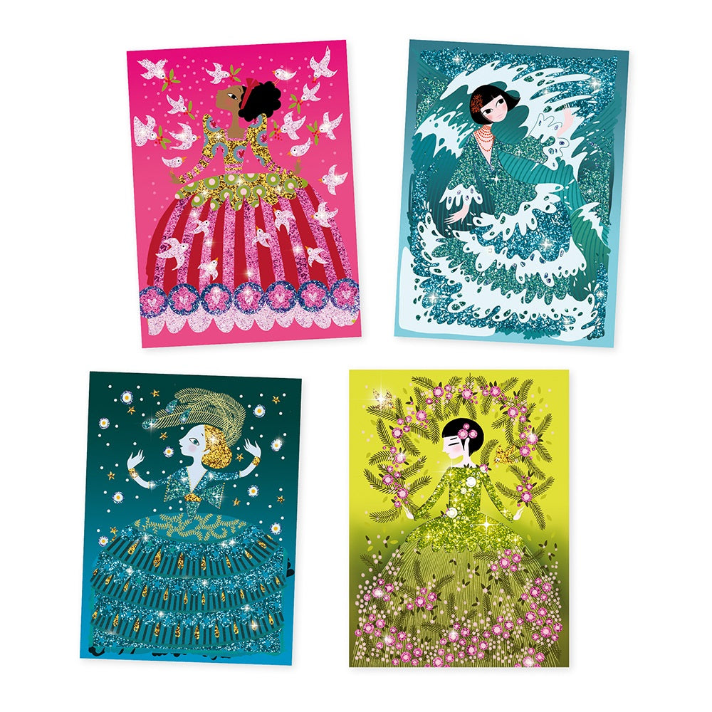 Djeco, Glitter dresses, I create with glitter. One Two Play Djeco, Glitter dresses, I create with glitter. One Two Play