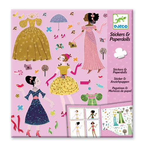 Paper dolls DIY Dresses - Djeco Reusable Stickers